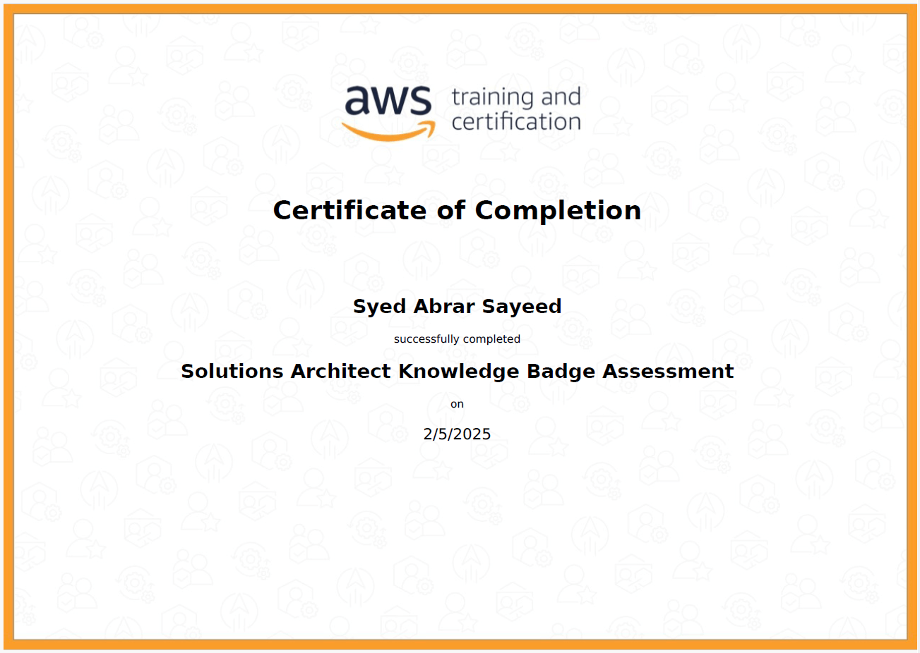 AWS Certification cc