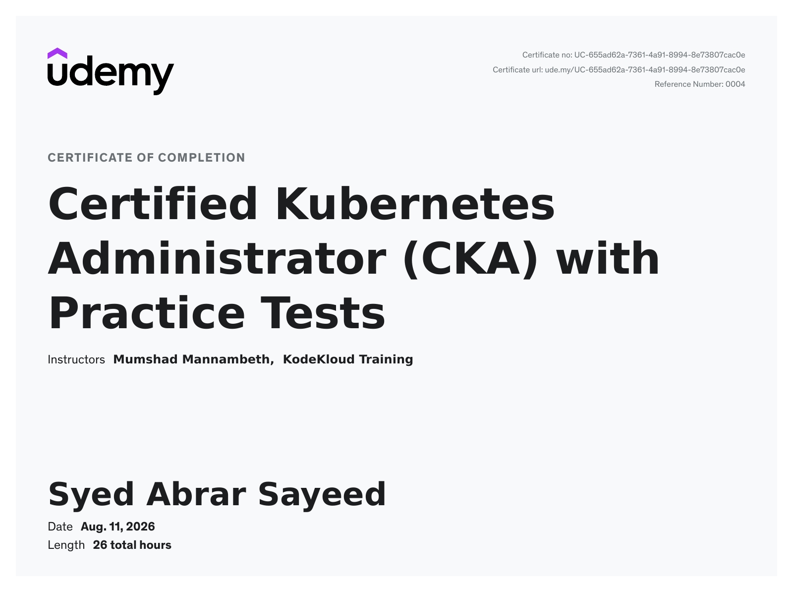 Kubernetes Certification